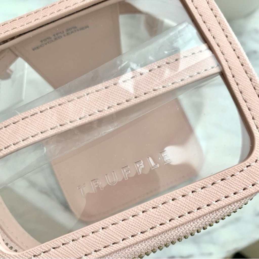 Blush Pink Clear Cosmetic Case With Handle — image 4 of 8